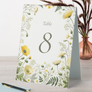 Boho Chic Wildflower Table Tent Sign