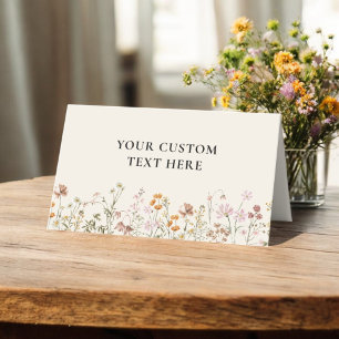 Boho Chic Wildflower Wedding  Place Card