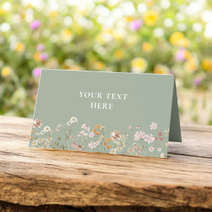 Boho Chic Wildflower Wedding  Place Card