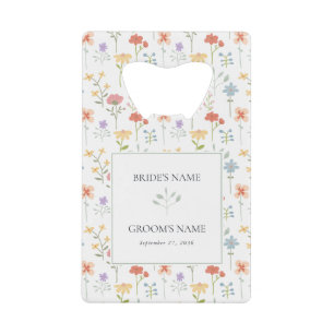 Boho Chic Wildflowers Modern Floral Wedding Favor