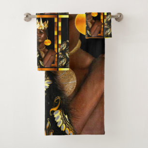 “Boho Chic with African Flair” Bath Towel Set