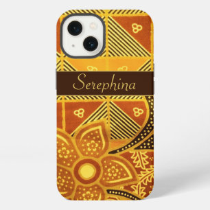 Boho Chic Yellow Flower Pattern Case-Mate iPhone 13 Case