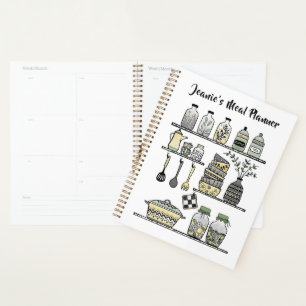Boho-chic yellow kitchen illustration Meal Planner