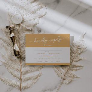 Boho Chic Yellow Marigold Menu Choice Wedding