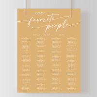 Boho Chic Yellow Marigold Printable Seating Chart