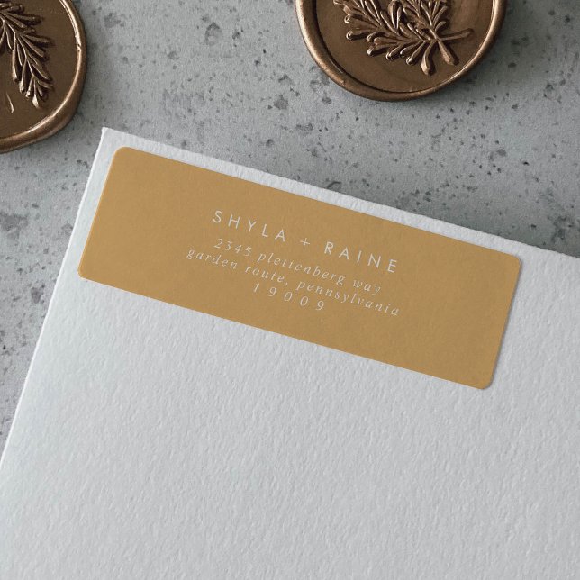 Boho Chic Yellow Marigold Return Address Labels (Creator Uploaded)