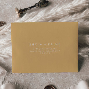 Boho Chic Yellow Marigold Self-Addressed RSVP Envelope