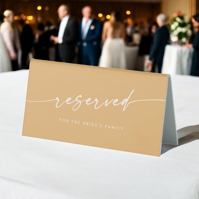 Boho Chic Yellow Marigold Wedding Reserved Sign (Creator Uploaded)