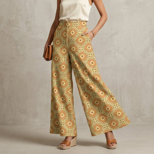 Boho Chic Yellow & Orange Mosaic Geometric Pattern Fabric