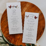 Boho Chicken Wedding Ceremony Program<br><div class="desc">Rustic wedding program featuring watercolor illustration of chickens. Wedding ceremony information and the wedding party's names are listed on this program.</div>