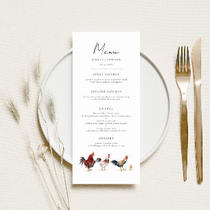 Boho Chicken Wedding Dinner Menu