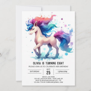 Boho Children Horse Birthday Invitation