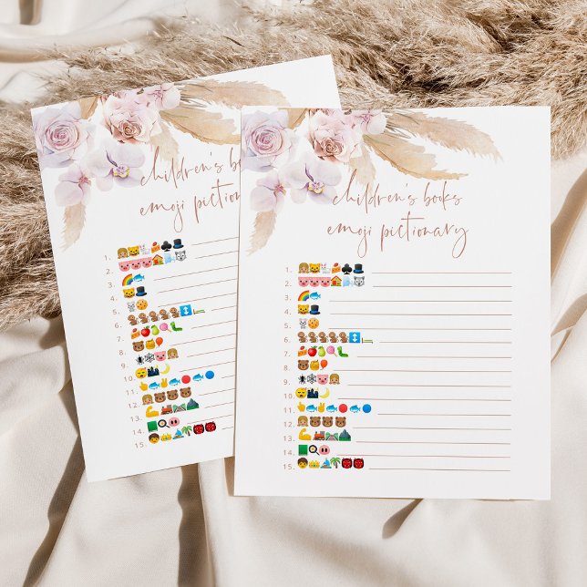 Boho childrens books emoji pictionary game (Creator Uploaded)