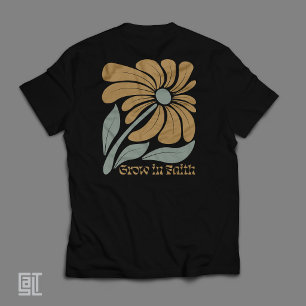 Boho Christian Grow in Faith Inspirational T-Shirt
