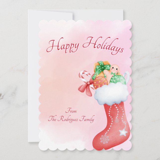 BOHO CHRISTMAS GREETING CARD (Front)