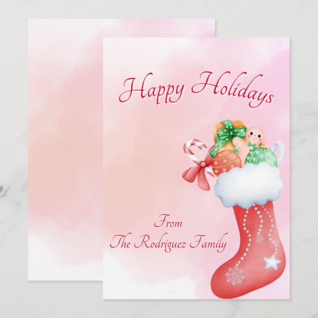 BOHO CHRISTMAS GREETING CARD (Front/Back)
