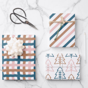 Boho Christmas Holiday  Wrapping Paper Sheet