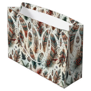 Boho Christmas Large Gift Bag