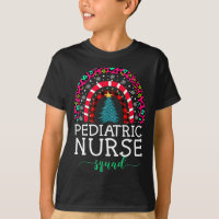 Boho Christmas Leopard Rainbow Pediatric Nurse Squ