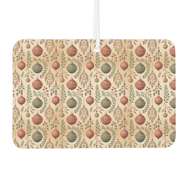 Boho Christmas Ornaments Car Air Freshener (Front)