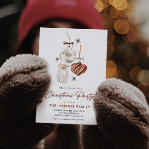 Boho Christmas Party Invitation