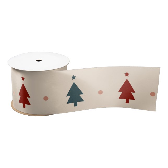 Boho Christmas Tree Satin Ribbon (Spool)