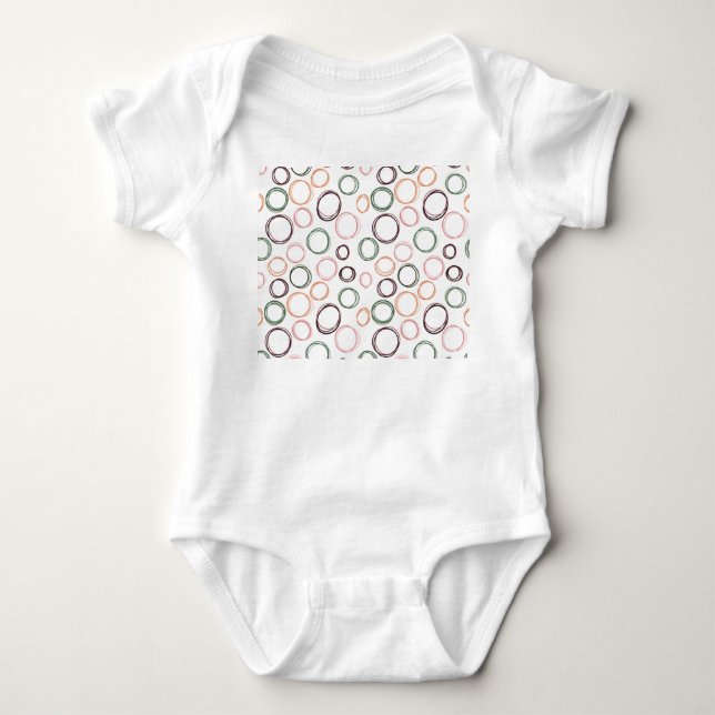 Boho Circles  Baby Bodysuit (Front)