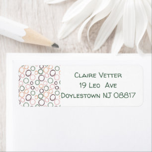 Boho Circles Return Address Label