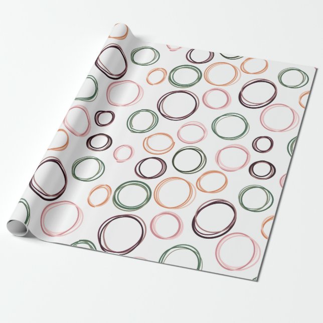 Boho Circles  Wrapping Paper (Unrolled)