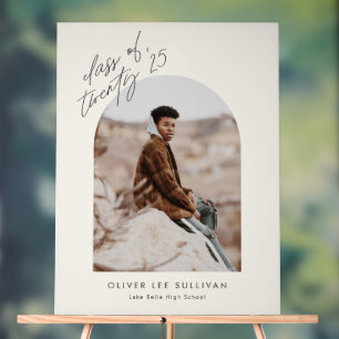 Boho Class of 2025 Arch Photo Graduation Acrylic Sign