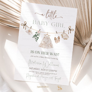 Boho Clothes Baby Shower  Invitation