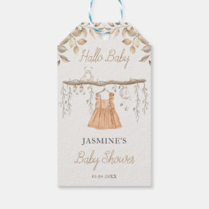 Boho Clothes Girl Baby Shower Thank You Gift Tags