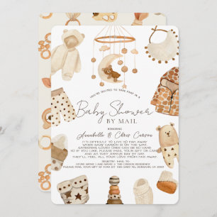 Boho Clothes Nursery Baby Shower by Mail Invitation