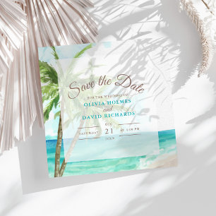 Boho Coastal Beach Wedding Save the Date