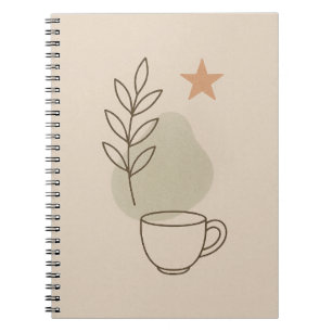 Boho Coffee Cup Notebook – Minimalist Notebook