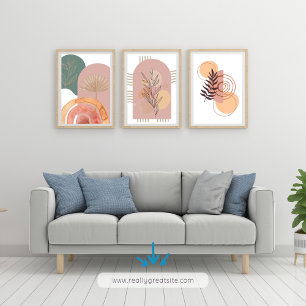 BOHO colour Minimalist Circle Poster