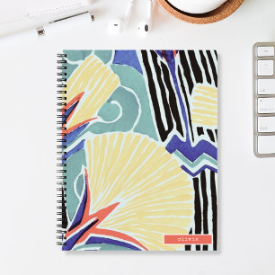 Boho Colourful Floral Abstract Art by E.A. Séguy Notebook