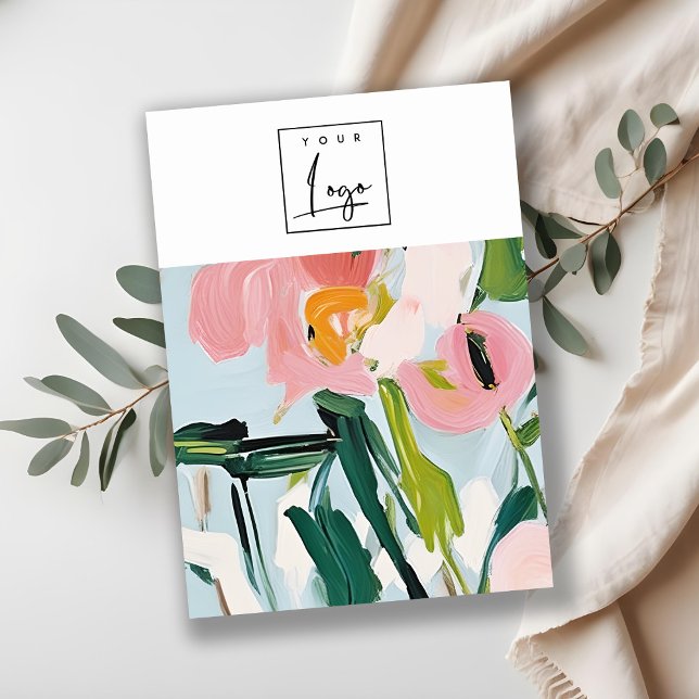 Boho Colourful Painted Floral Blank Jewellery Logo Business Card (Creator Uploaded)