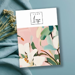 Boho Colourful Painted Floral Blank Jewellery Logo Business Card