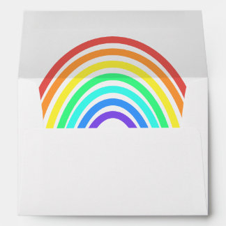 Boho Colourful Rainbow Stripes Birthday Party Envelope