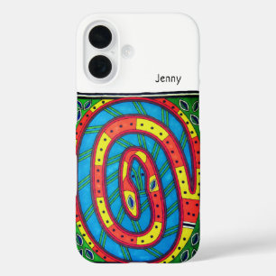 Boho Colourful Snake iPhone 16 Case