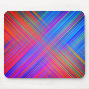 Boho Colourful Stripes Art Mouse Pad
