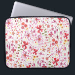Boho Colourful Wild Flower Watercolor Laptop Sleeve<br><div class="desc">Bright and happy watercolor wildflower and leaves painting of a wildly overgrown garden. Perfect for gardeners, nature lovers and florists.</div>