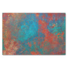 Boho Copper Blue Orange Red Grunge