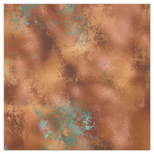 Boho Copper Teal Chic Fabric
