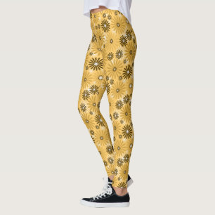 Boho Cosy Decorative Ethnic Pastel Floral Seamless Leggings
