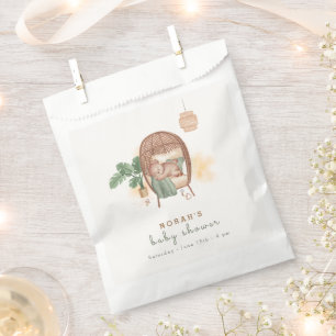 Boho Cosy Teddy Bear Sleep Baby Shower Favour Bag
