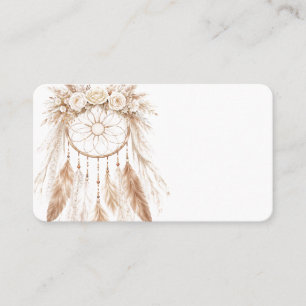 Boho Cottage Shabby Chic Feathers Business Card