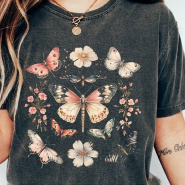 Boho Cottagecore Monarch Butterfly T-Shirt (Creator Uploaded)