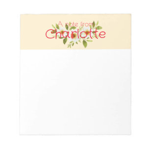 Boho Country Floral daisy watercolor yellow Notepad